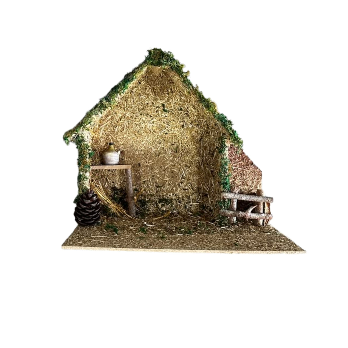Christmas nativity House GREEN  42cm