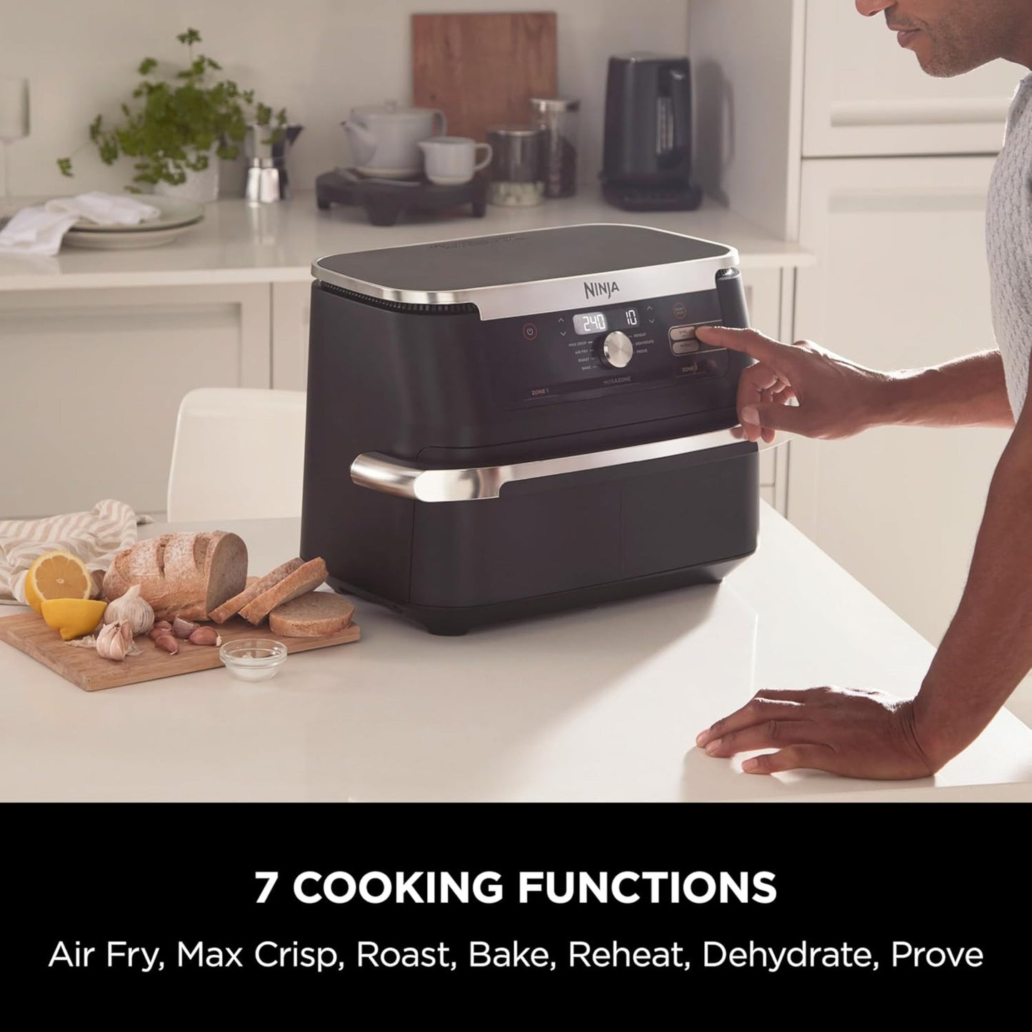 Ninja Foodi FlexDrawer Air Fryer, Dual Zone with Removable Divider, Large 10.4L Drawer, 7-in-1, Air-Fryer Uses No Oil, Air Fry, Roast, Bake, Max Crisp,...