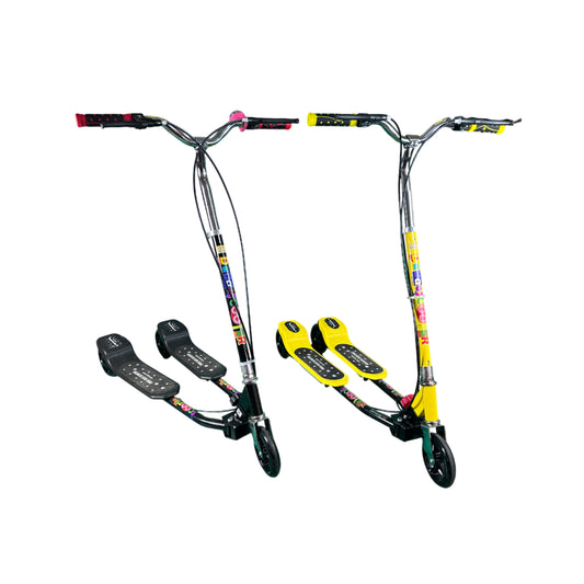 Height Adjustable and Foldable 3 Wheel Sliding Kids Double Pedal Frog Kick Scissor