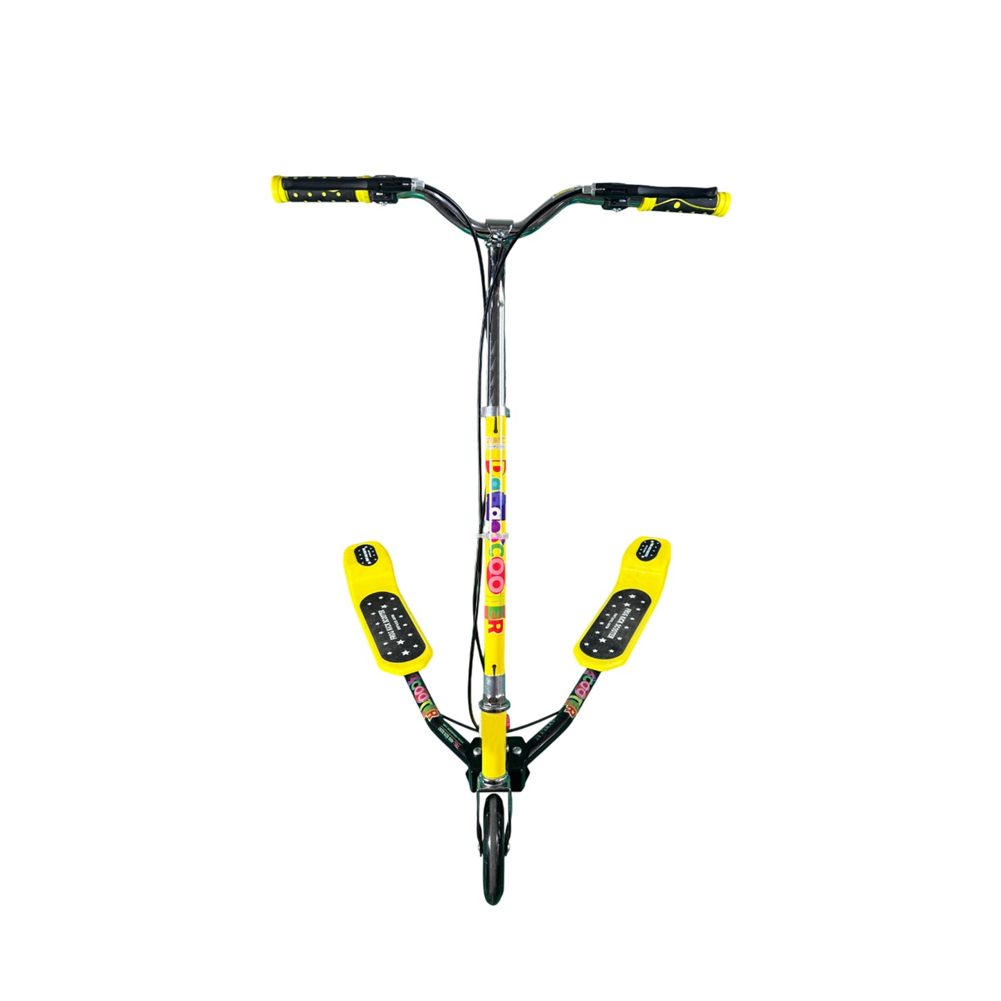 Height Adjustable and Foldable 3 Wheel Sliding Kids Double Pedal Frog Kick Scissor