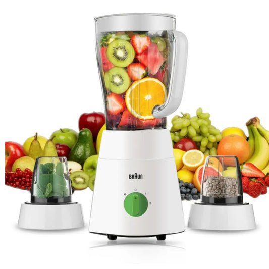 Braun – Jug Blender 4-Blade System, 500W, White 1.5L Capacity Ideal size for blending large quantities at once