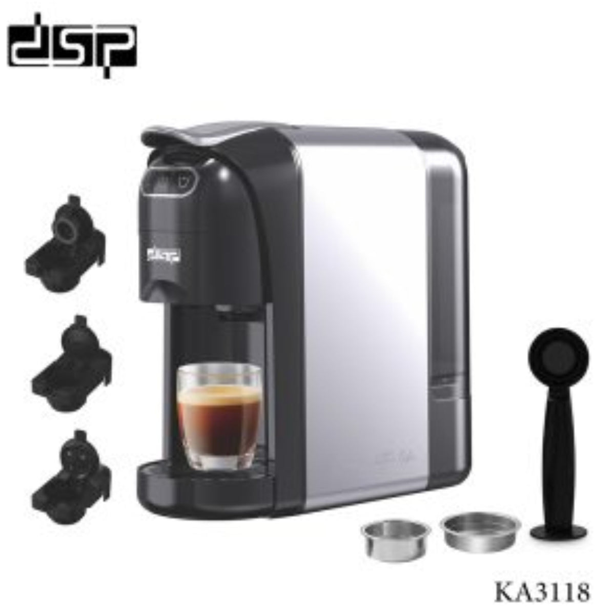 DSP , 3-in-1 Capsule Coffee Machine 1.5L 800W