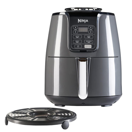 Ninja Air Fryer with 4 Cooking Functions, Air Fry, Roast, Reheat, Dehydrate, 3.8L, 1550 Watts, Grey And Black, AF100ME , 2 Years Warranty
