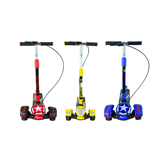 Scooter for Kids, Smart 3 Wheel Kids Scooter with 3 Height Adjustable Handle, Kick