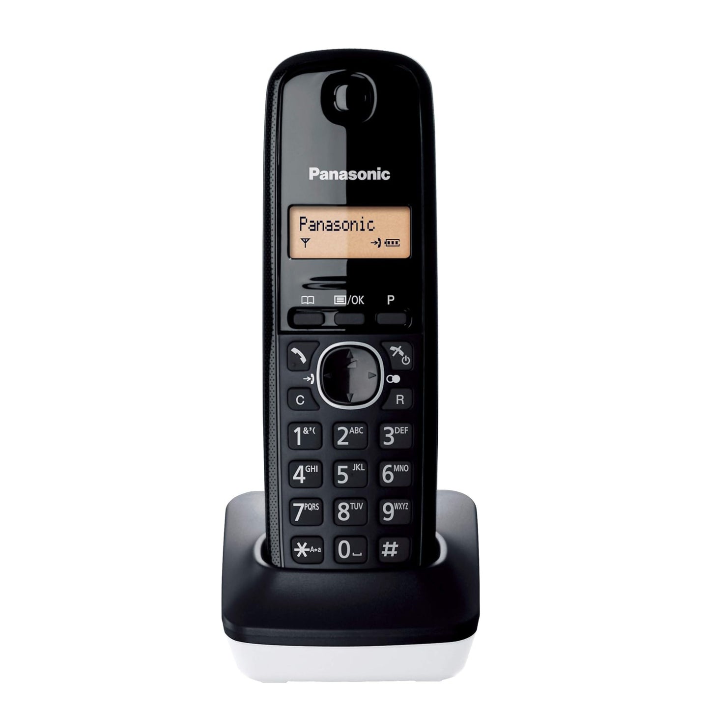 Panasonic  DECT Digital Cordless Telephone, Base Unit and 1 Headset, Caller ID, Long Life Battery, LCD Display, Phonebook, Reminder, Alarm Clock, White