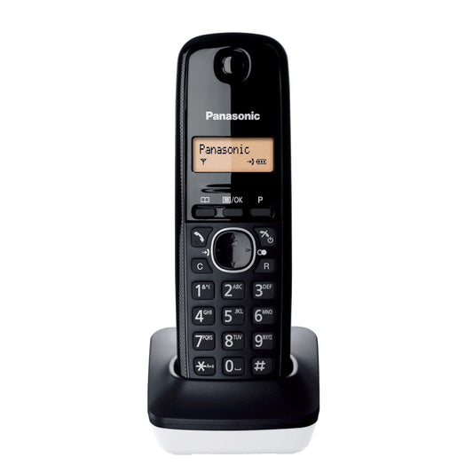 Panasonic  DECT Digital Cordless Telephone, Base Unit and 1 Headset, Caller ID, Long Life Battery, LCD Display, Phonebook, Reminder, Alarm Clock, White