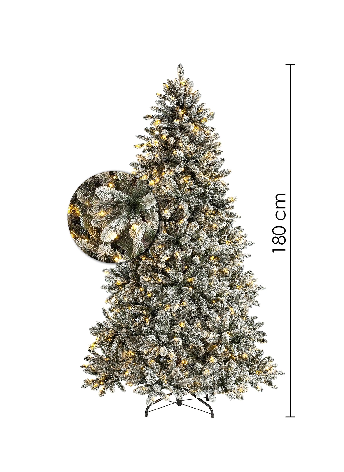 Christmas tree with LED light - 180cm