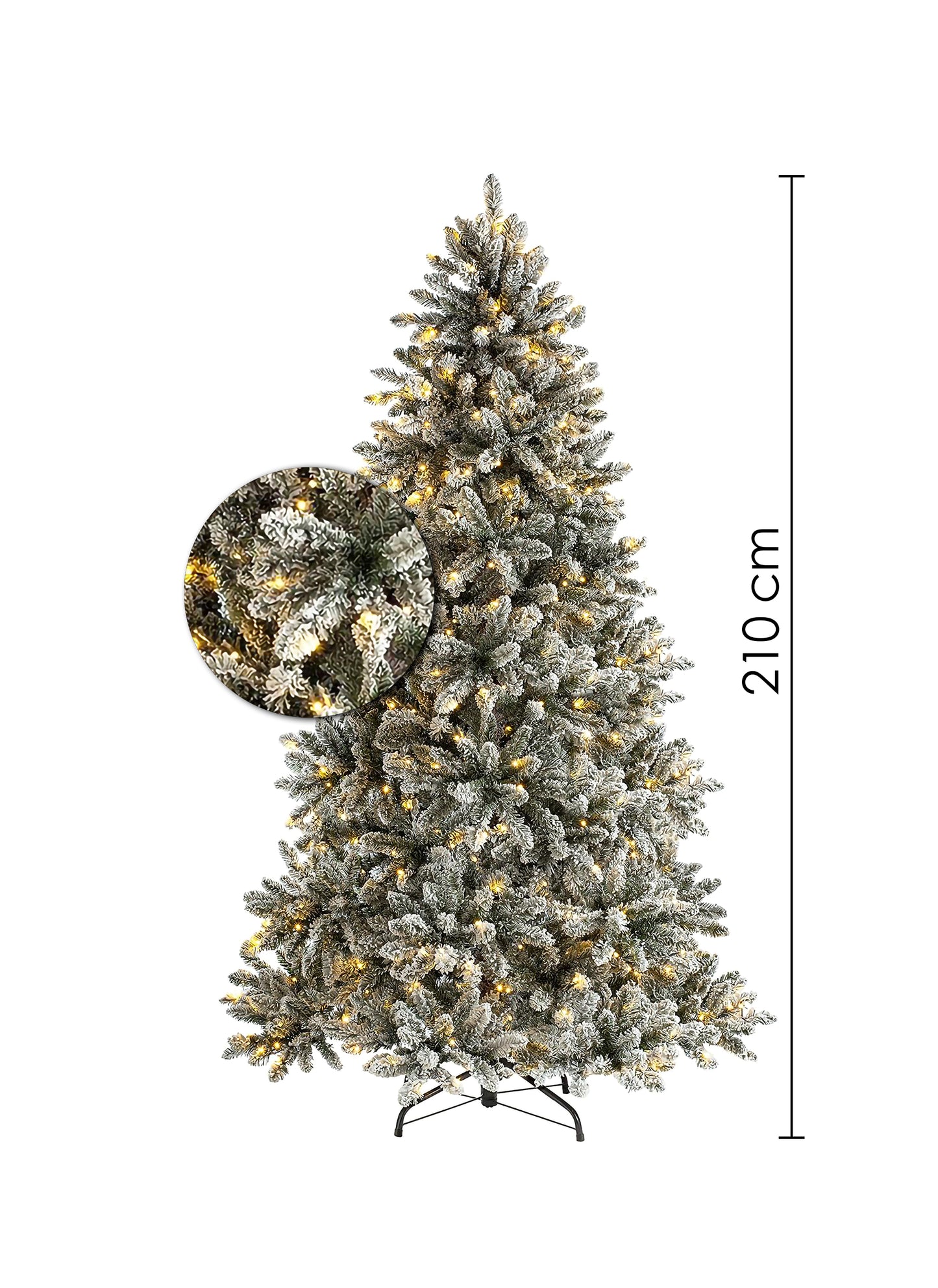 Christmas tree with LED light - 210cm