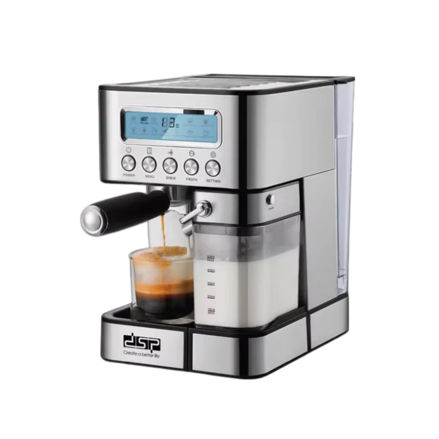 DSP  Digital 15-Bar Espresso Machine – 1350 Watts