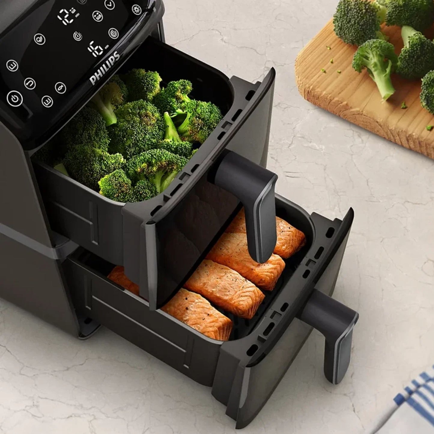 Philips 4000 Series Stacked Dual Basket Airfryer 10 Liters (5+5)