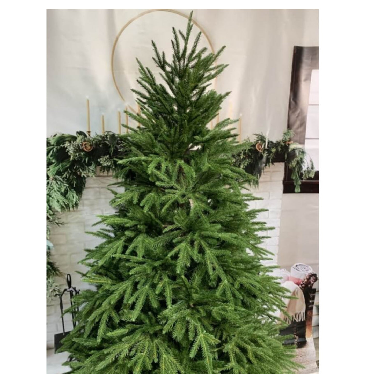 Christmas Green long fings - 180cm