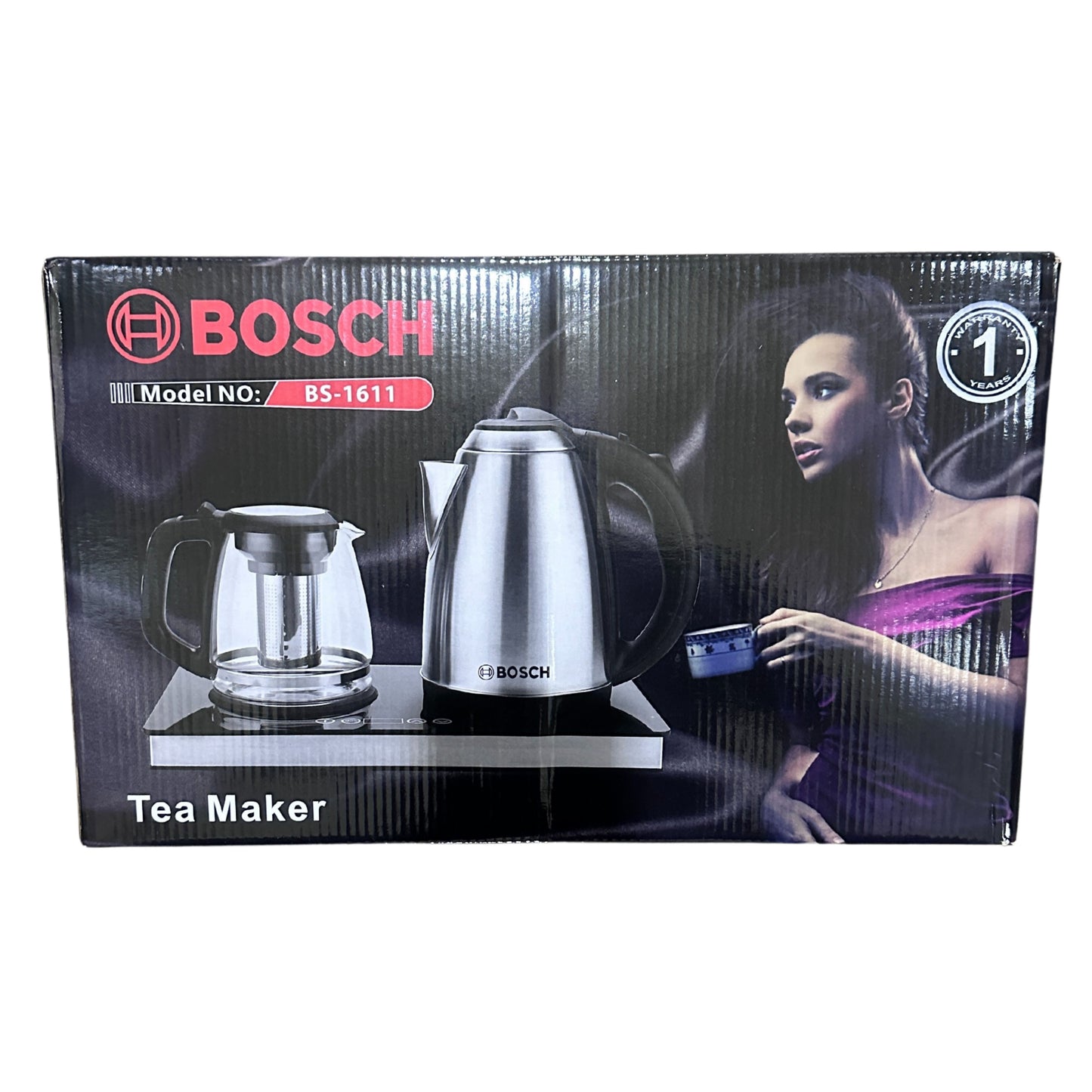Bosch Stainless Kettle With Tea Maker 2L / 1.2L