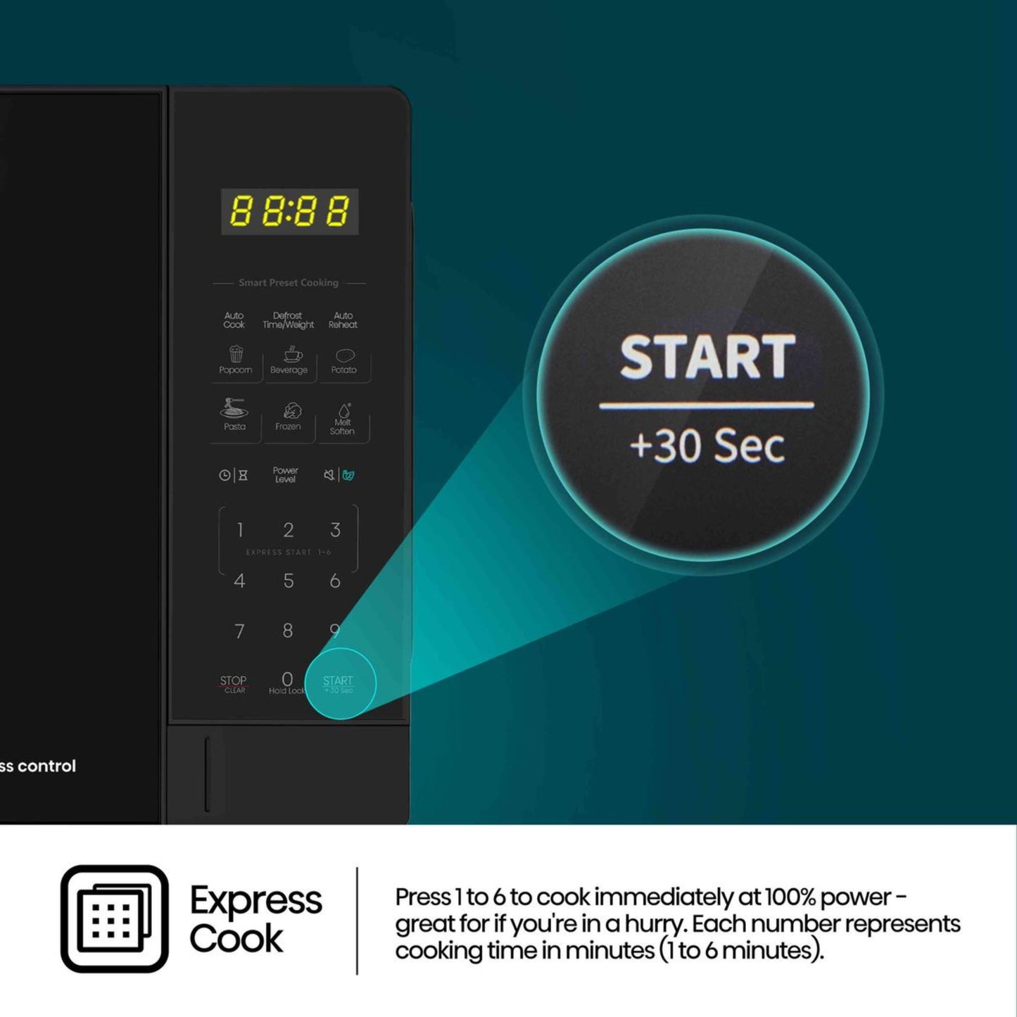 Hisense 20L Digital Microwave Oven 700W - Black