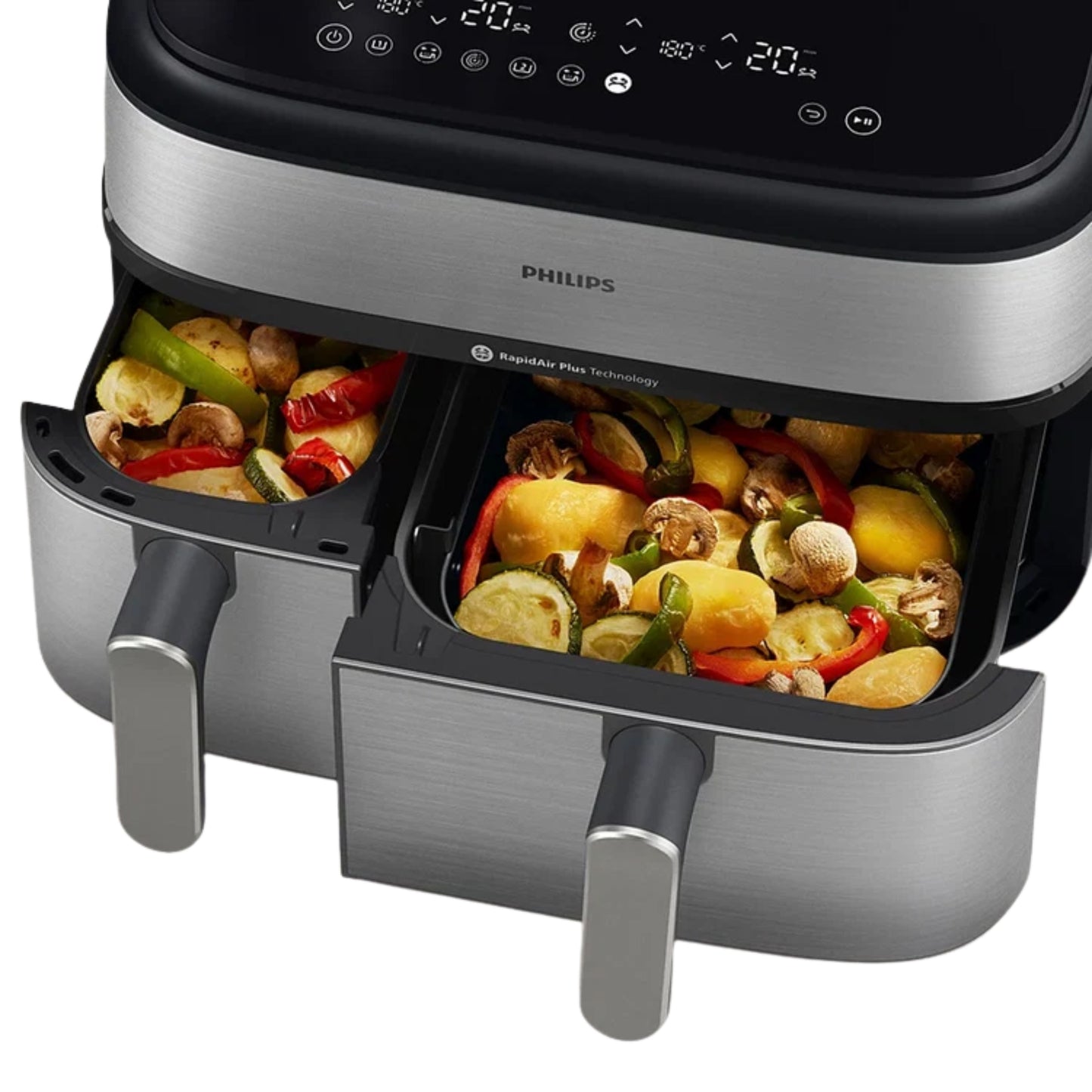 Philips 5000 Series Dual-Basket Airfryer with Steam  9 L Silver