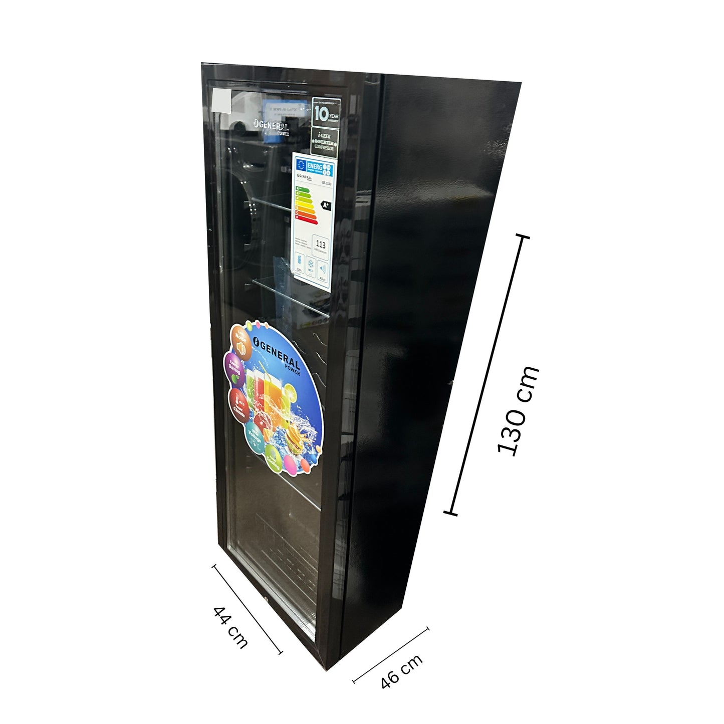O-General Glass Door refrigerator 130 cm