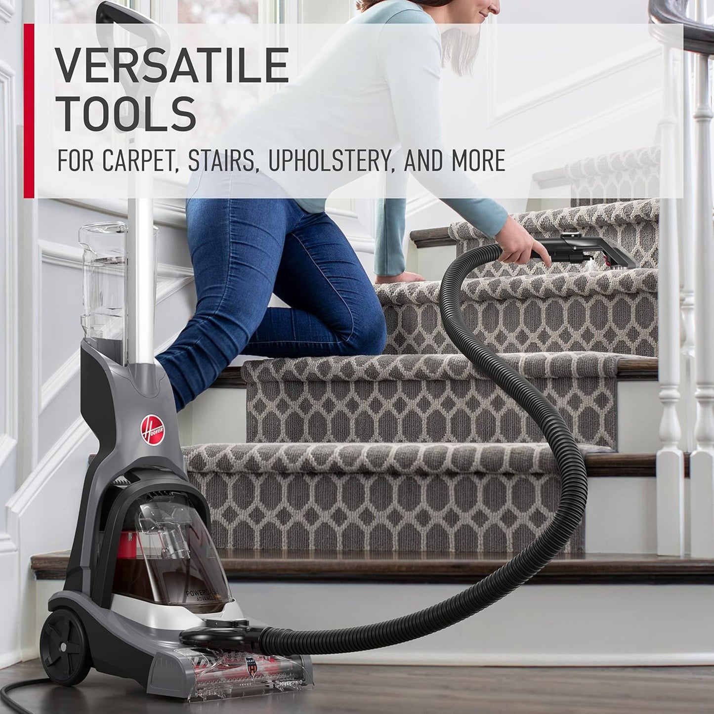 Hoover PowerDash Compact Carpet Cleaner, Lightweight Carpet & Upholstery 800W