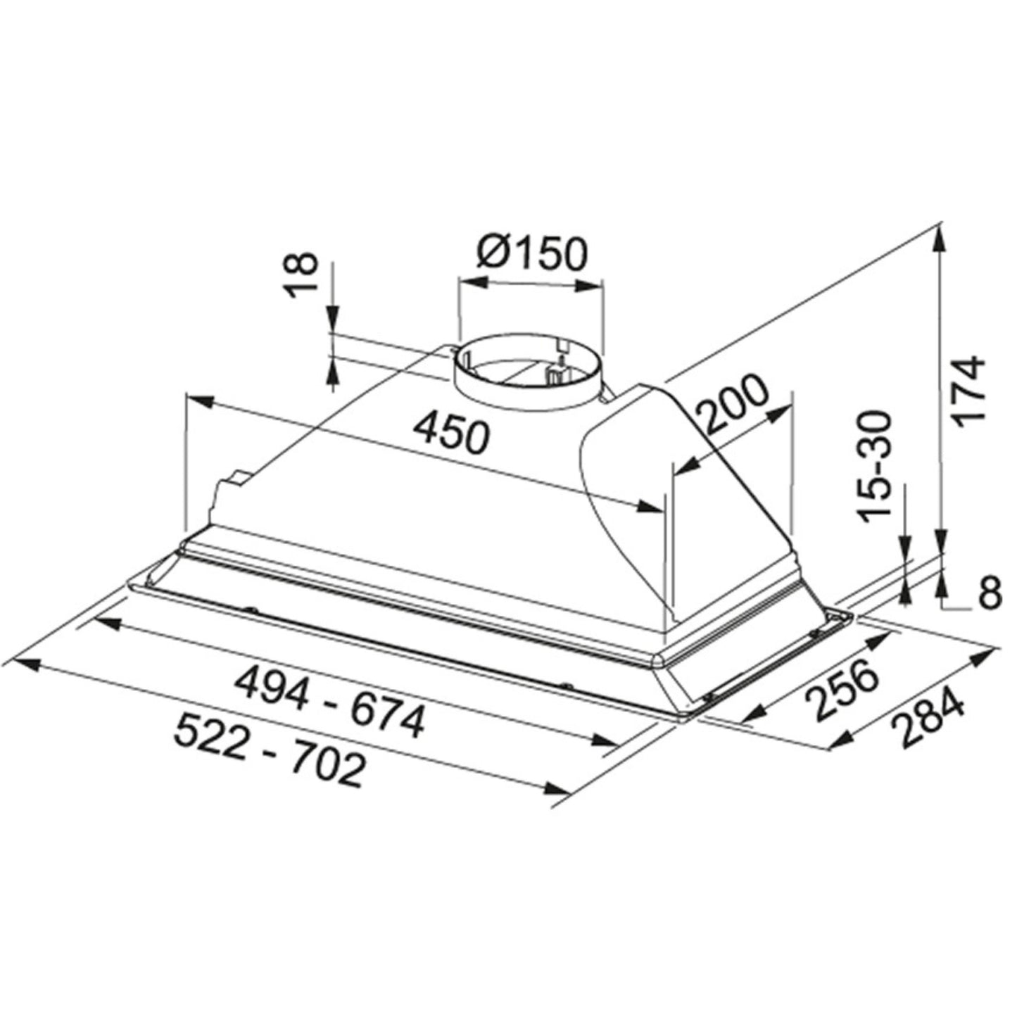 Franke hood  Box Inox 52 cm FBI 525 XS Italy