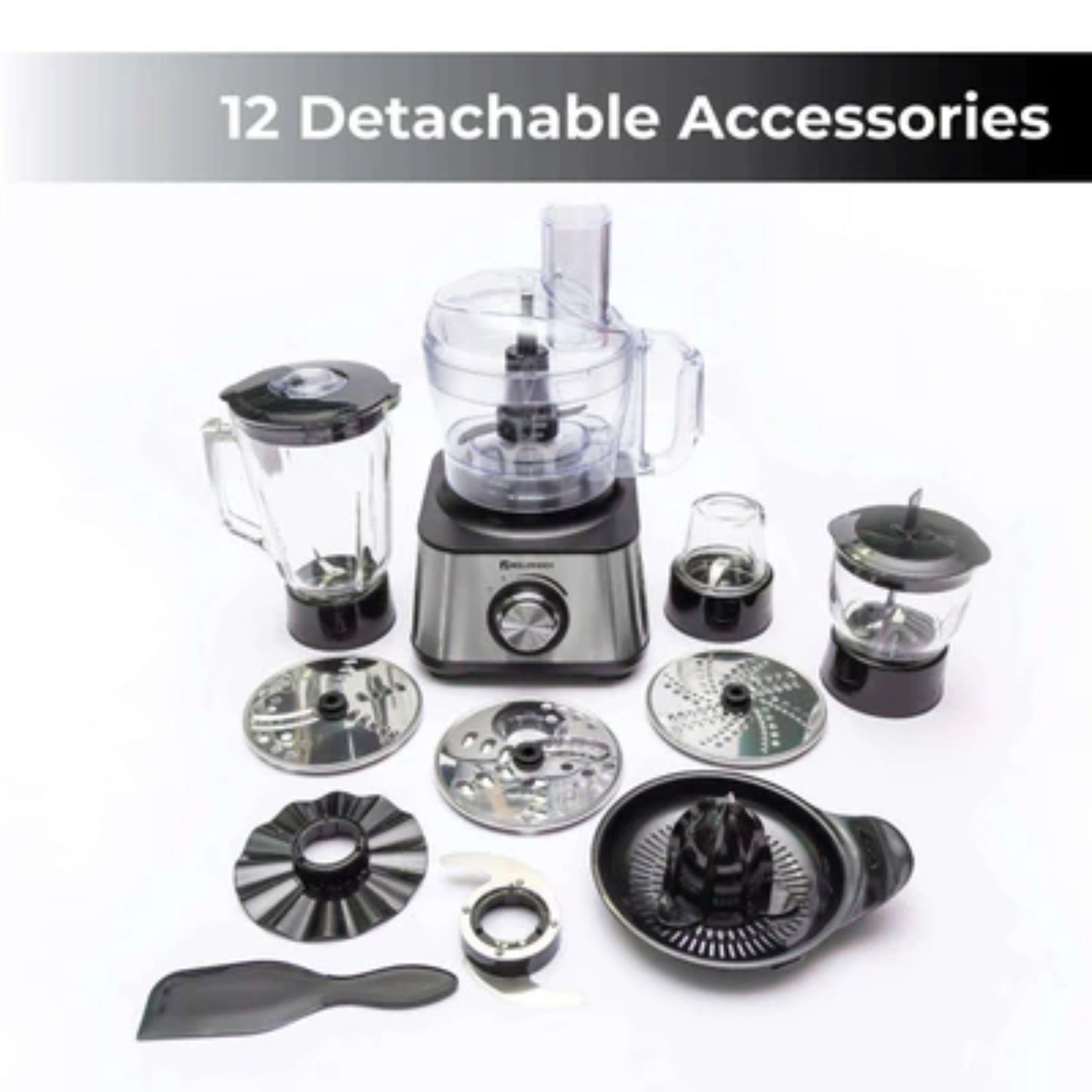 Food Processor For Kitchen With Mixer Grinder Juicer,Copper Moto 1200Watt,25 Speeds Knob,14 Functions