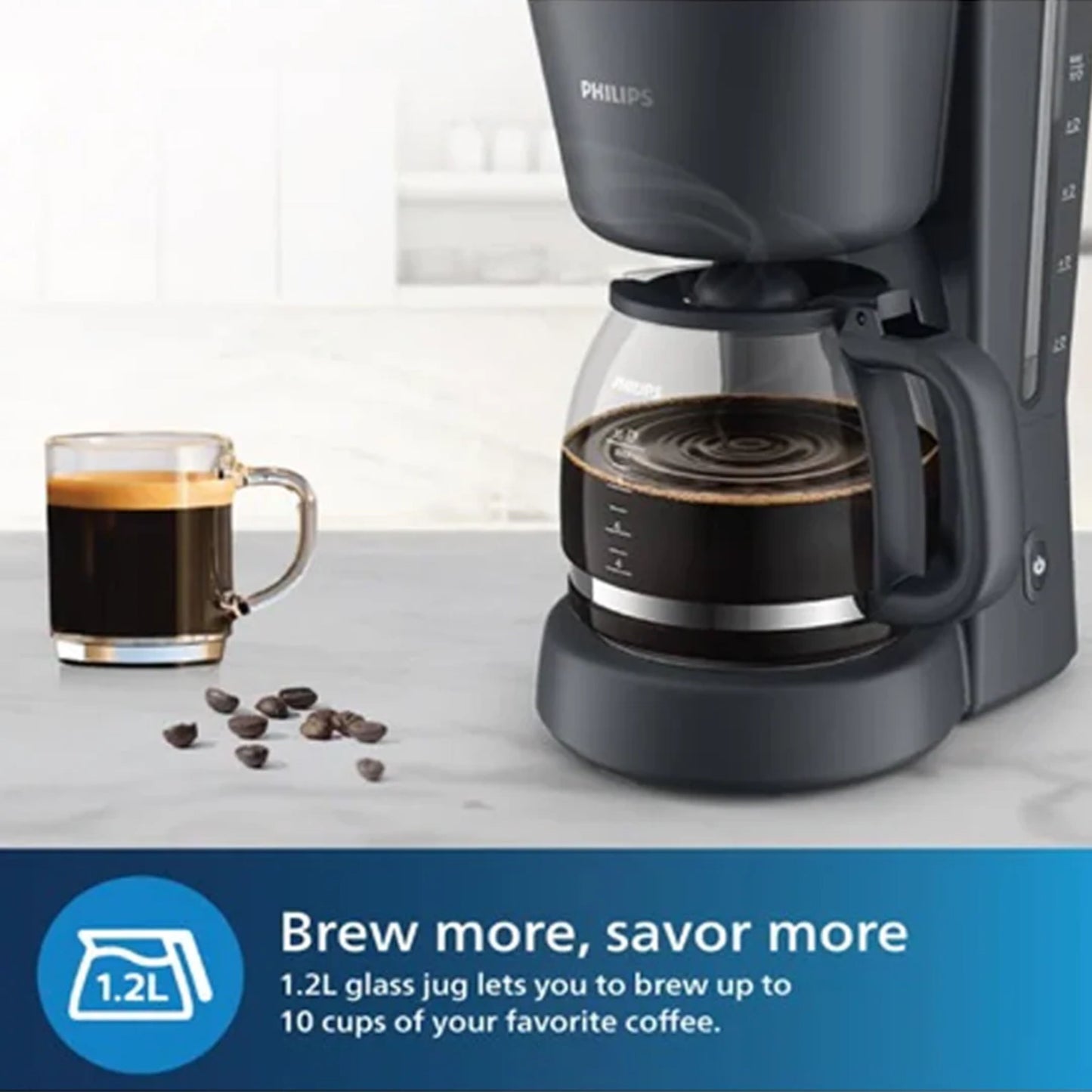 Philips  Essentials Drip Coffee Maker 1.2L - 10-Cup
