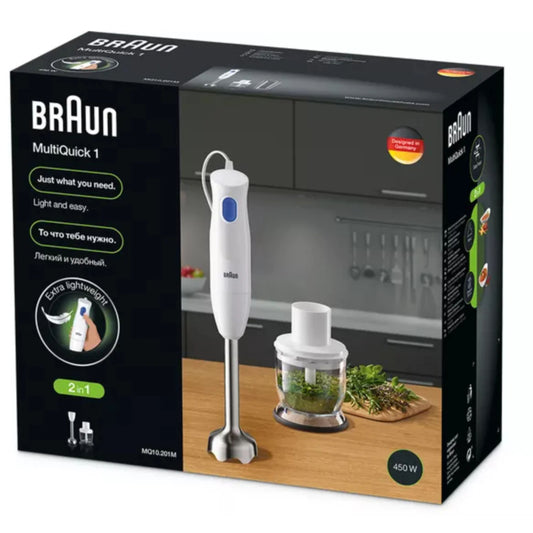 Braun 2in1 Hand Blender MultiQuick 350ml  450W Chopper - White