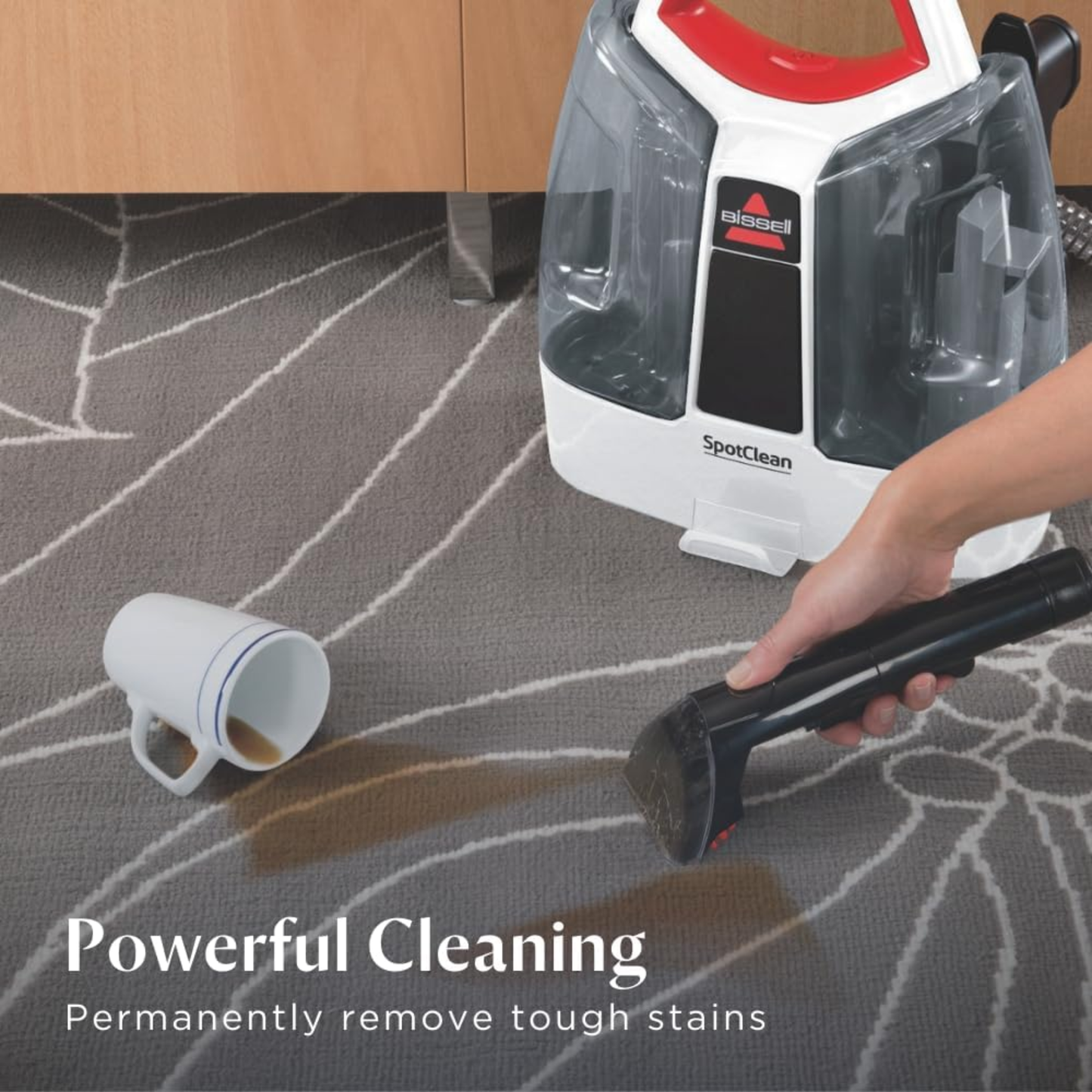 BISSELL SpotClean   Portable Spot Cleaner with a Powerful Stain Removal for Carpets, Curtains, Upholstery, and Messes, Compact & Lightweight Design|