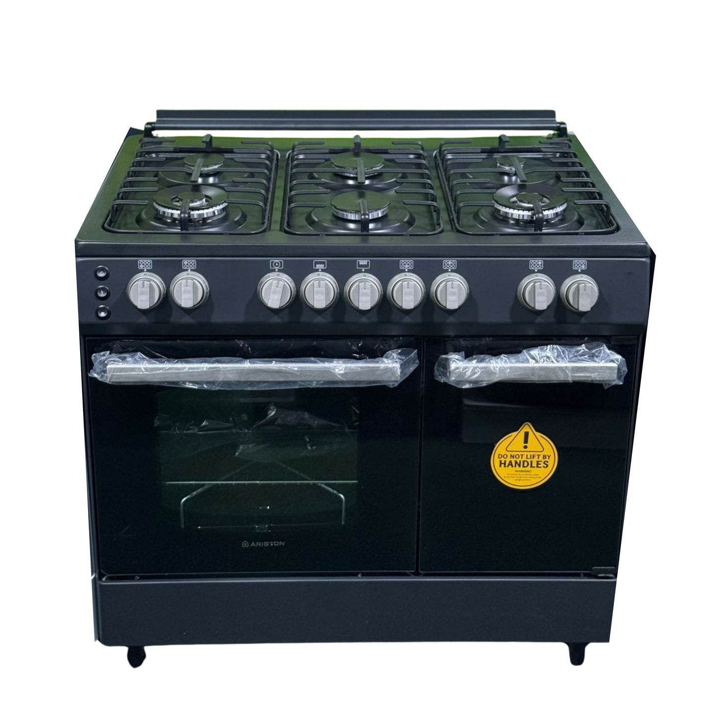 Ariston gas cooker 6 burners 2 Doors - BLACK