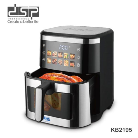 DSP  Digital Air Fryer – 1600+500W with LED Display & 10 Preset Menus 10-Ltr