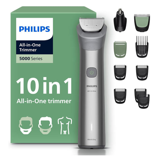 Philips 5000 Series 10in1,Men's Care Set,Face/Hair/Body Shaver,Wet/Dry Use,