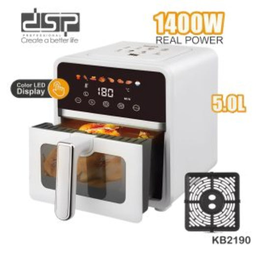 DSP , Digital Air Fryer – 1400W with LED Display & 8 Preset Menus 5-Ltr