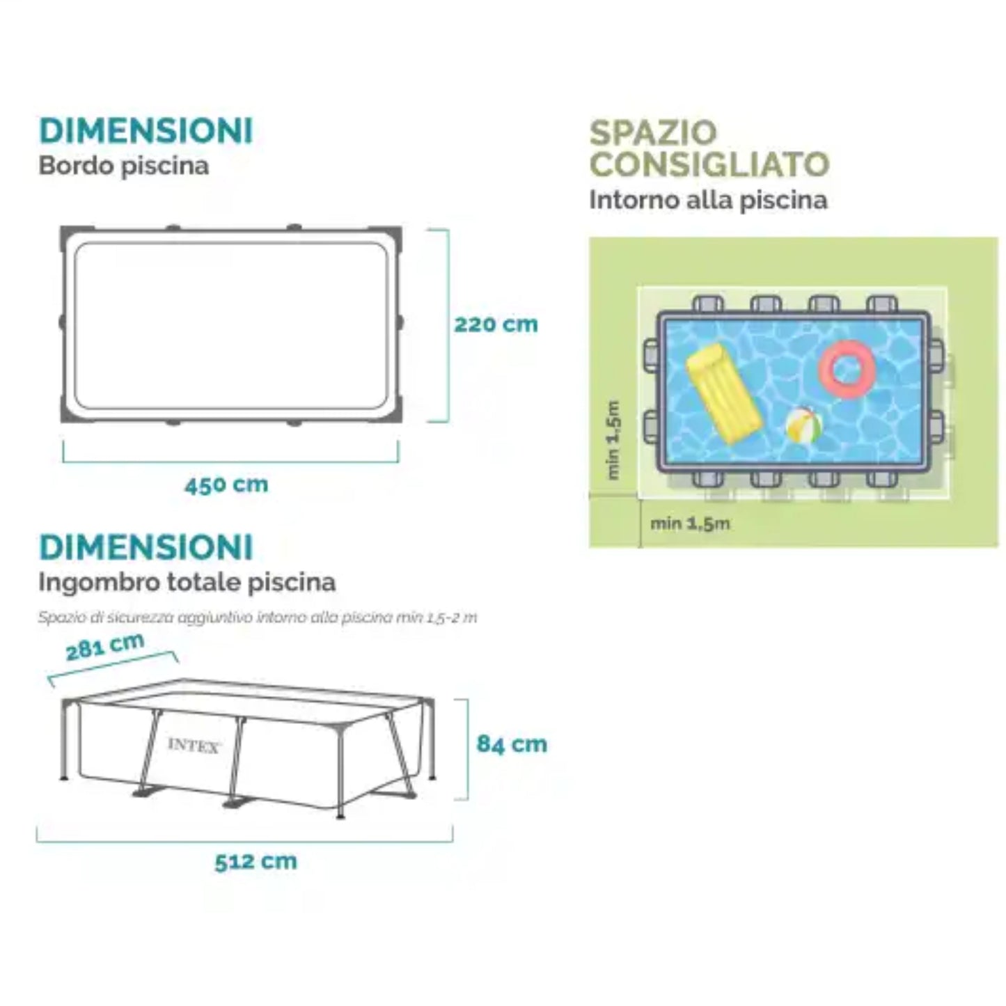 Rectangular Frame Pool 450cm x220cm x84 cm