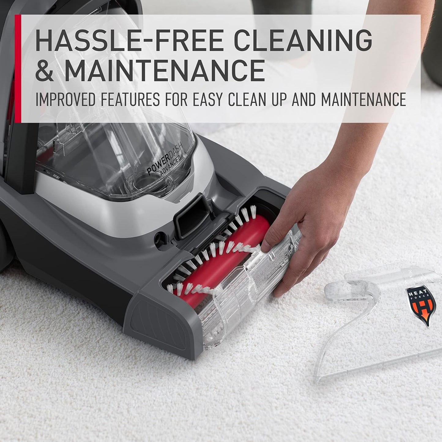 Hoover PowerDash Compact Carpet Cleaner, Lightweight Carpet & Upholstery 800W
