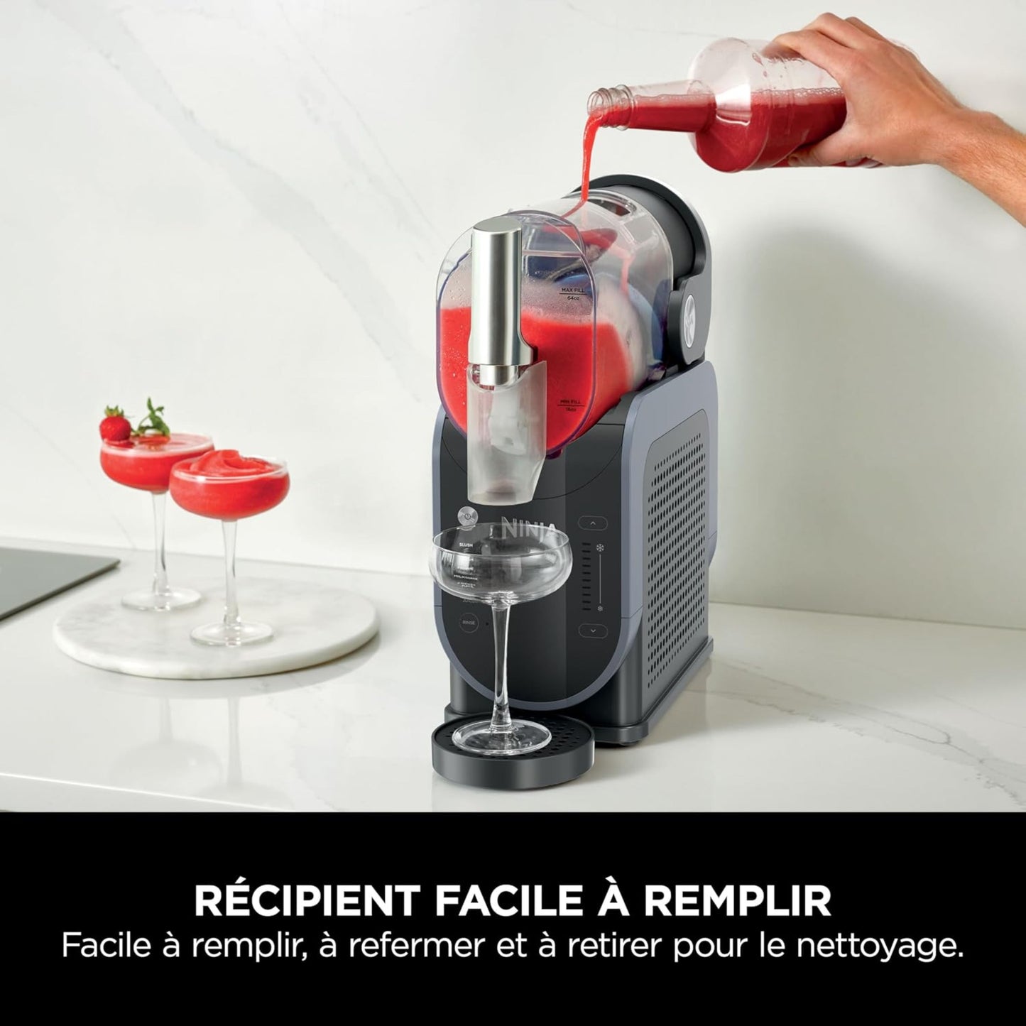 Ninja SLUSHi  - 2.5Litre Capacity - Ice Cream - Ice Shakes, Cocktails, Cocktails, Milkshakes and Iced Juices - No Ice or Prep Required - WhisperChill Technology - 800W
