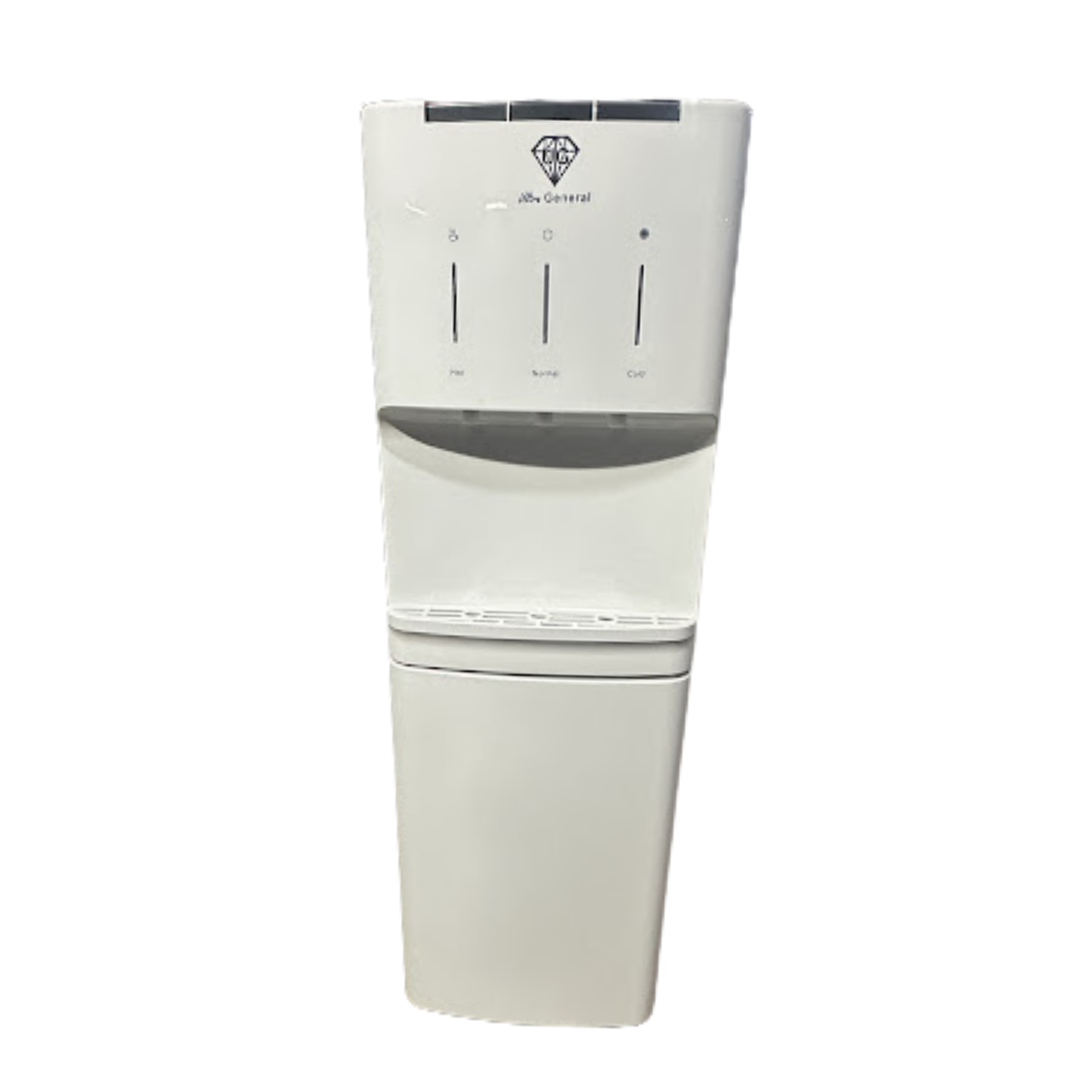 Ultra General Top load water dispenser with cabinet - White