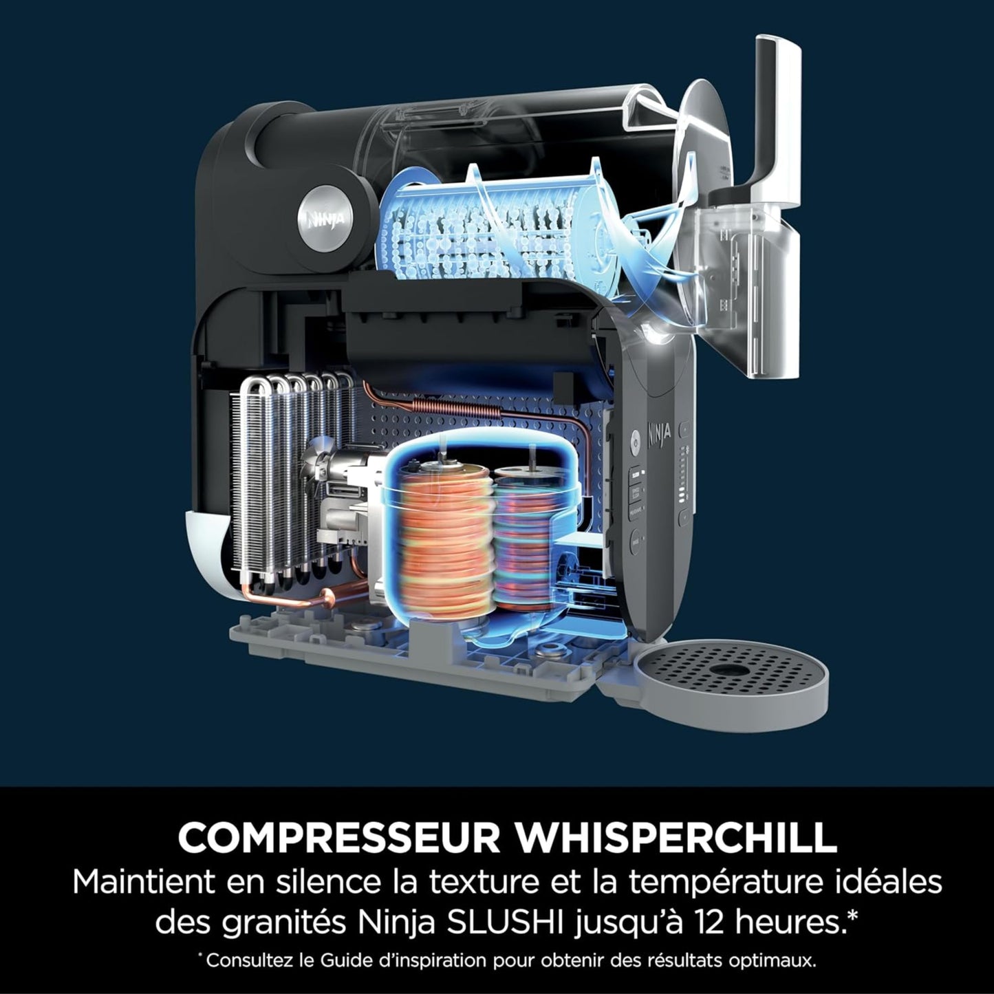 Ninja SLUSHi  - 2.5Litre Capacity - Ice Cream - Ice Shakes, Cocktails, Cocktails, Milkshakes and Iced Juices - No Ice or Prep Required - WhisperChill Technology - 800W
