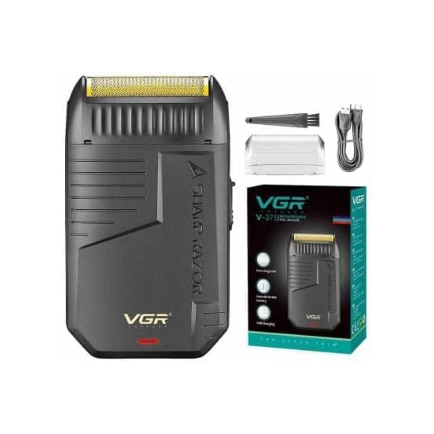 Professional Electric Shaver for Men Beard Smoothing Shaver USB Charging Cable Wet and Dry