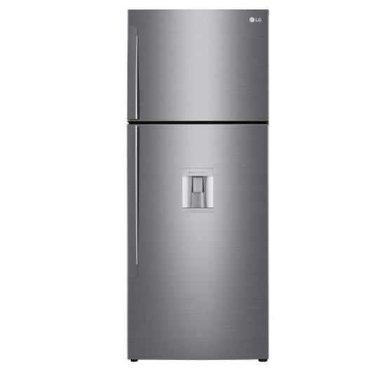 LG  Refrigerator, 438L Net Capacity, Silver Smart Inverter Compressor | Water Dispenser | NatureFRESH™ | LinearCooling