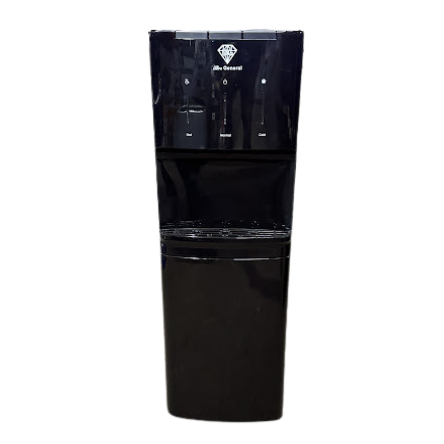 Ultra General Top load water dispenser with cabinet - Black