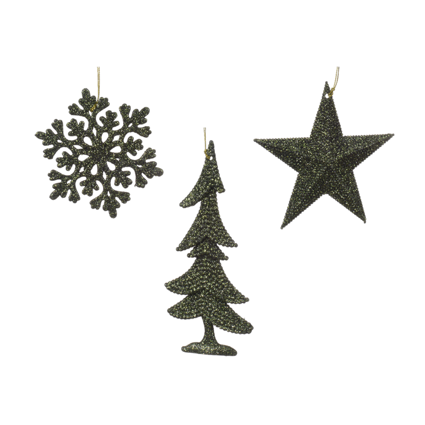 olive green Christmas ornaments 1pc - 12cm