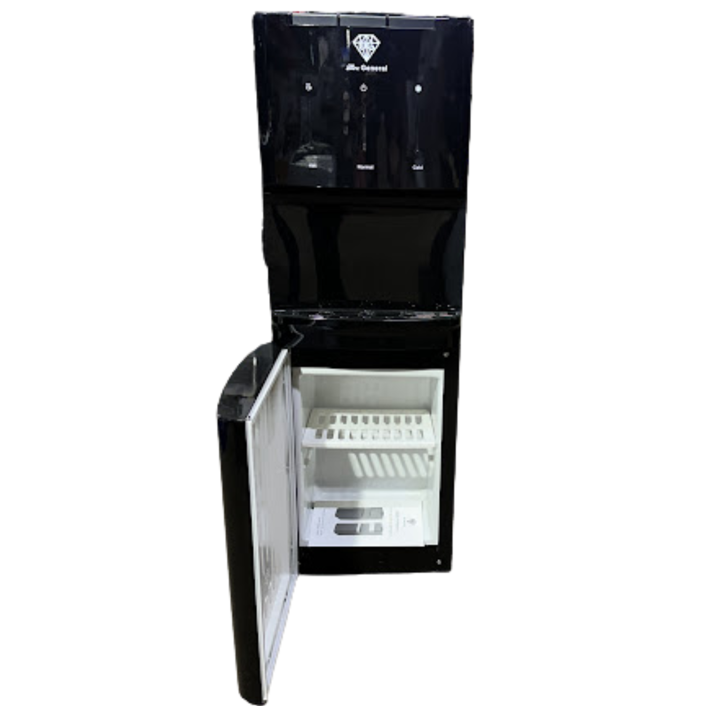Ultra General Top load water dispenser with cabinet - Black