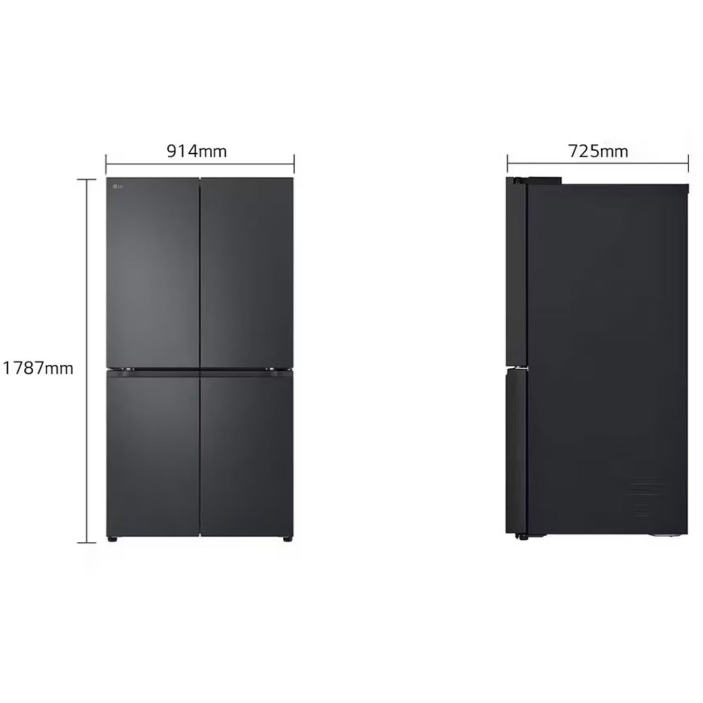 LG 4 Doors Refrigerator 704L Dark Grey  Steel