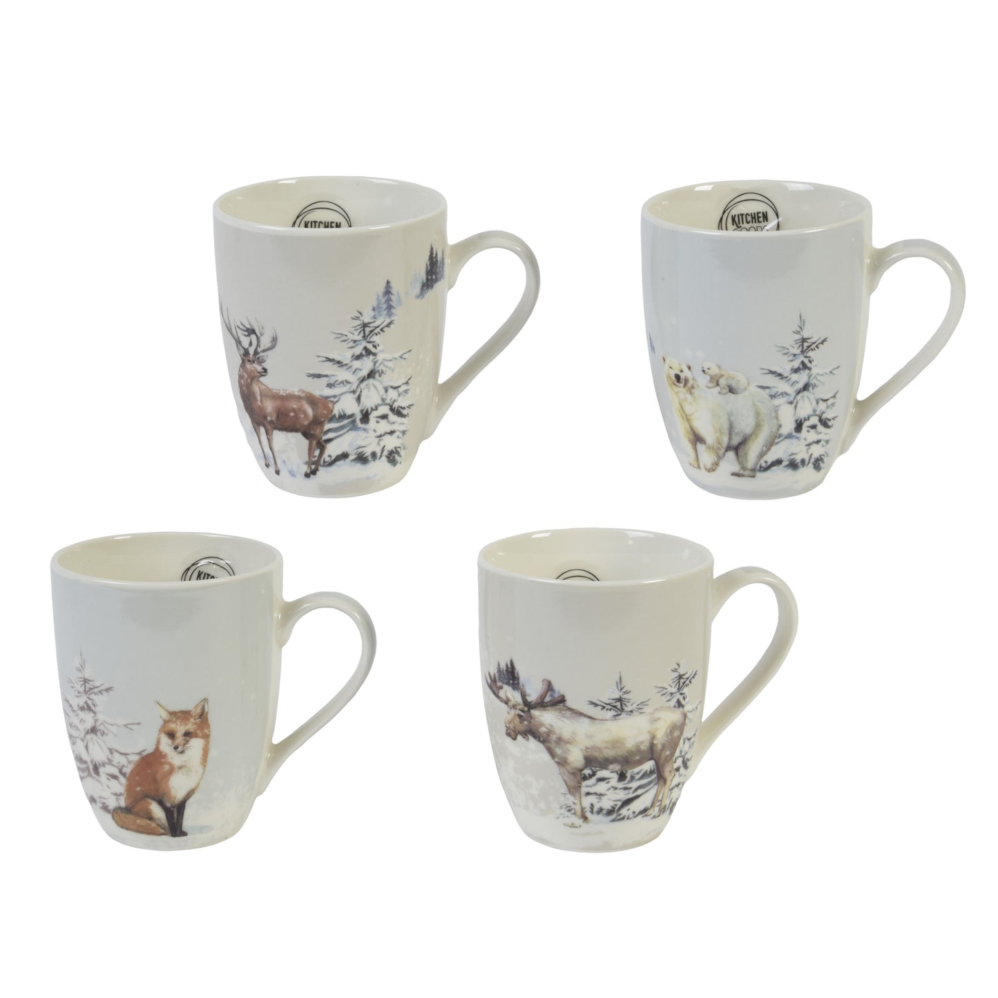 Mug porcelain decal animal pattern w ear 10.5 cm