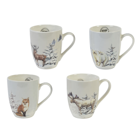 Mug porcelain decal animal pattern w ear 10.5 cm