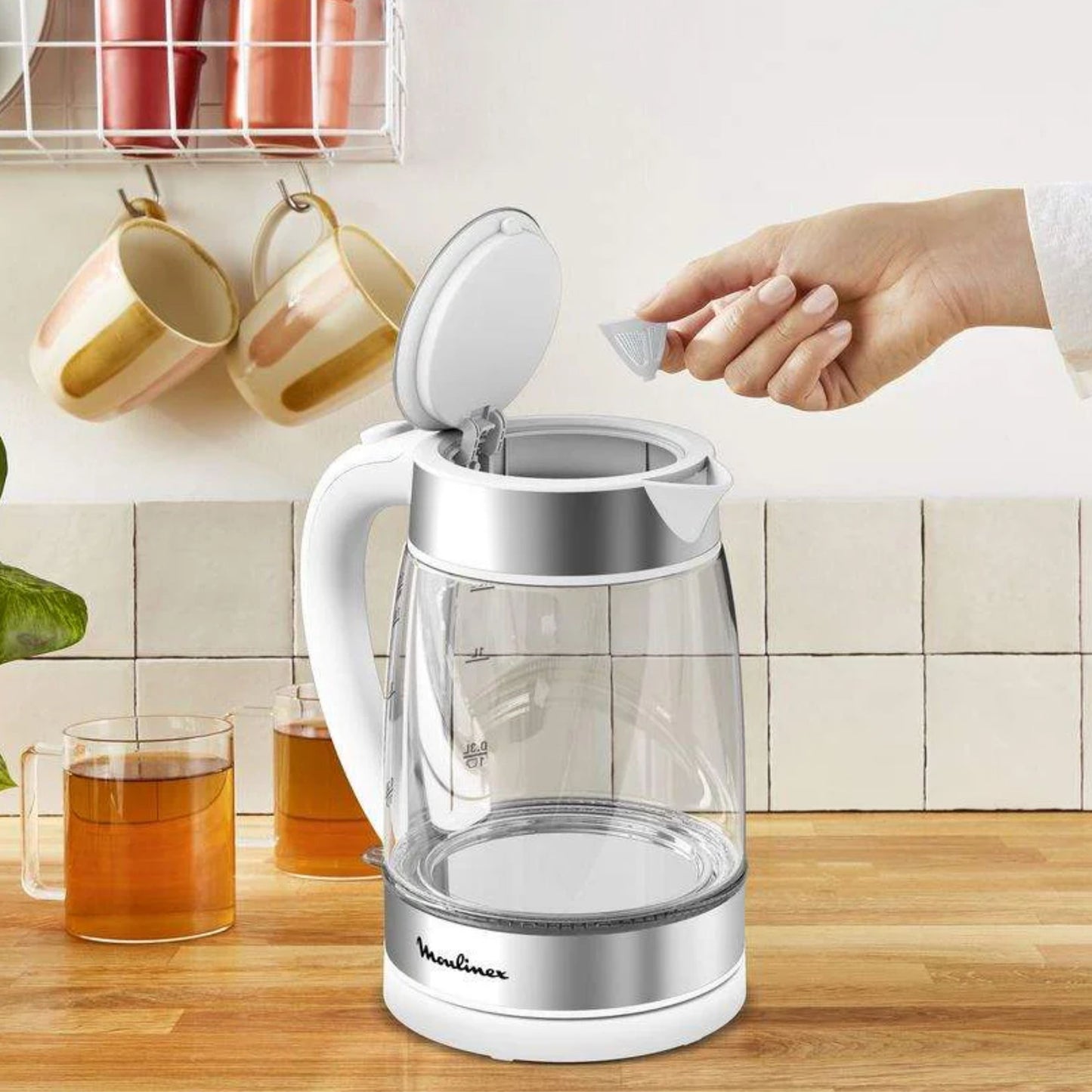 Moulinex Glass Kettle with Blue Illumination 2200W