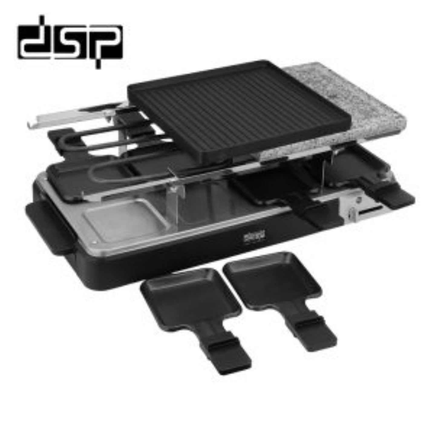 Dsp  Raclette Grill – Marble & Grill Plate Edition - 1400W