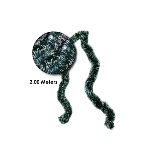 green and white  Christmas garland - 2 meters