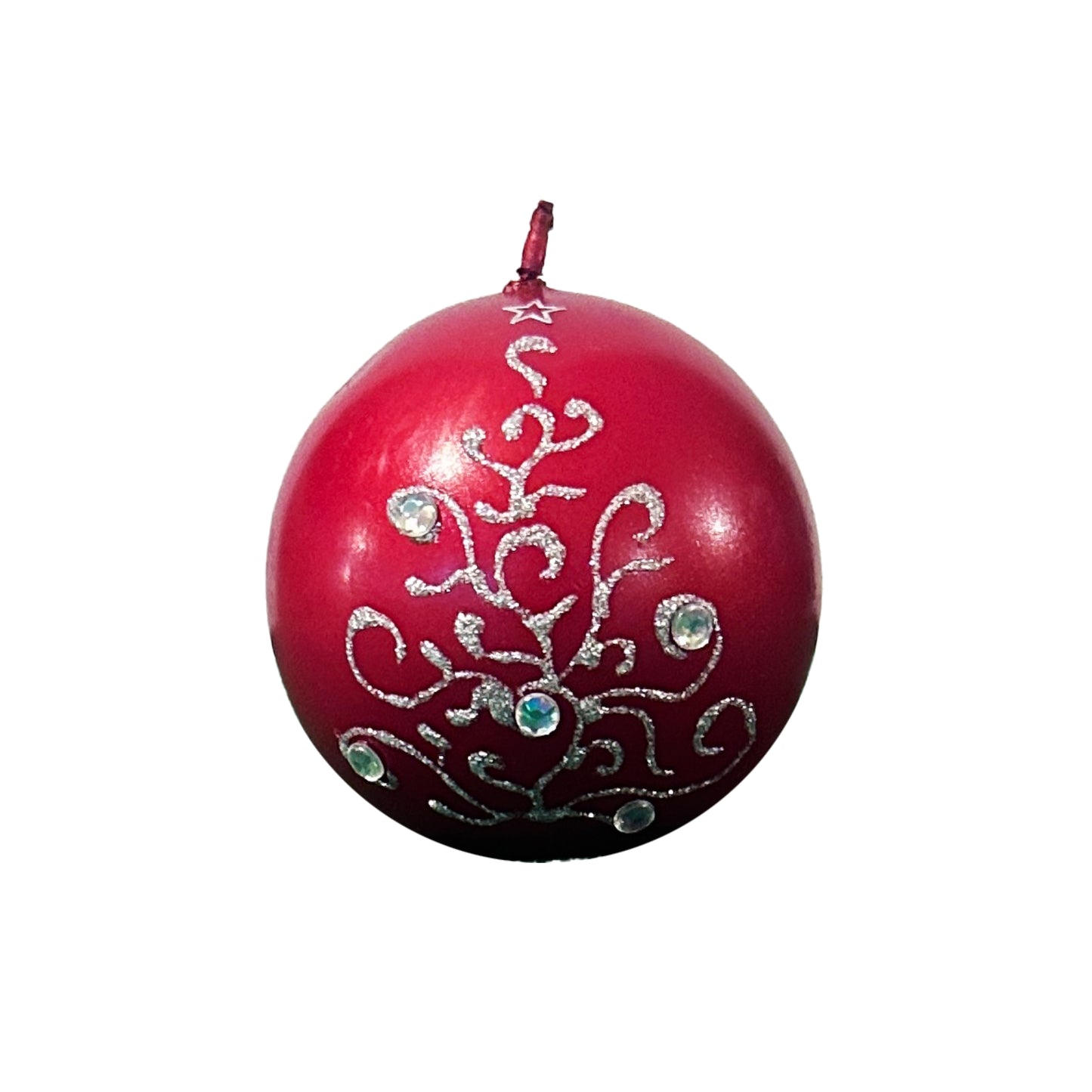 Christmas Candle Round  9cm