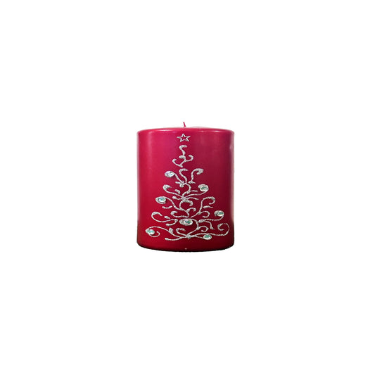 Christmas Pillar Candle 12cm
