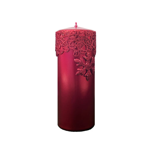 Christmas Pillar Candle 21cm