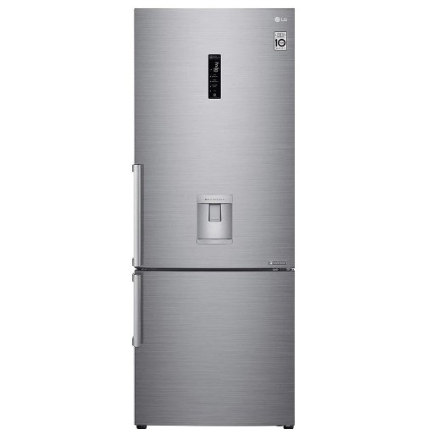 LG 446 Liter Bottom Freezer Refrigerators With Water Dispenser Inverter Linear Compressor Color Silver Model