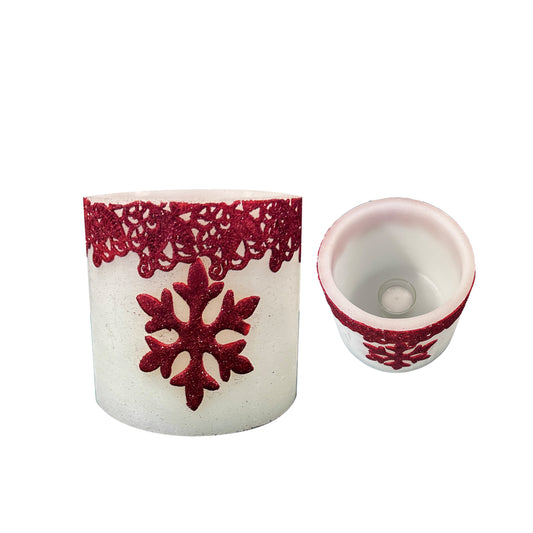 Christmas Candle H= 14cm  W= 16cm